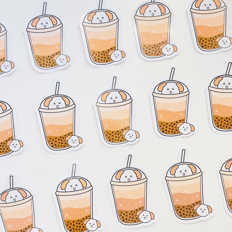 Sticker trà sữa  ngộ nghĩnh đáng yêu